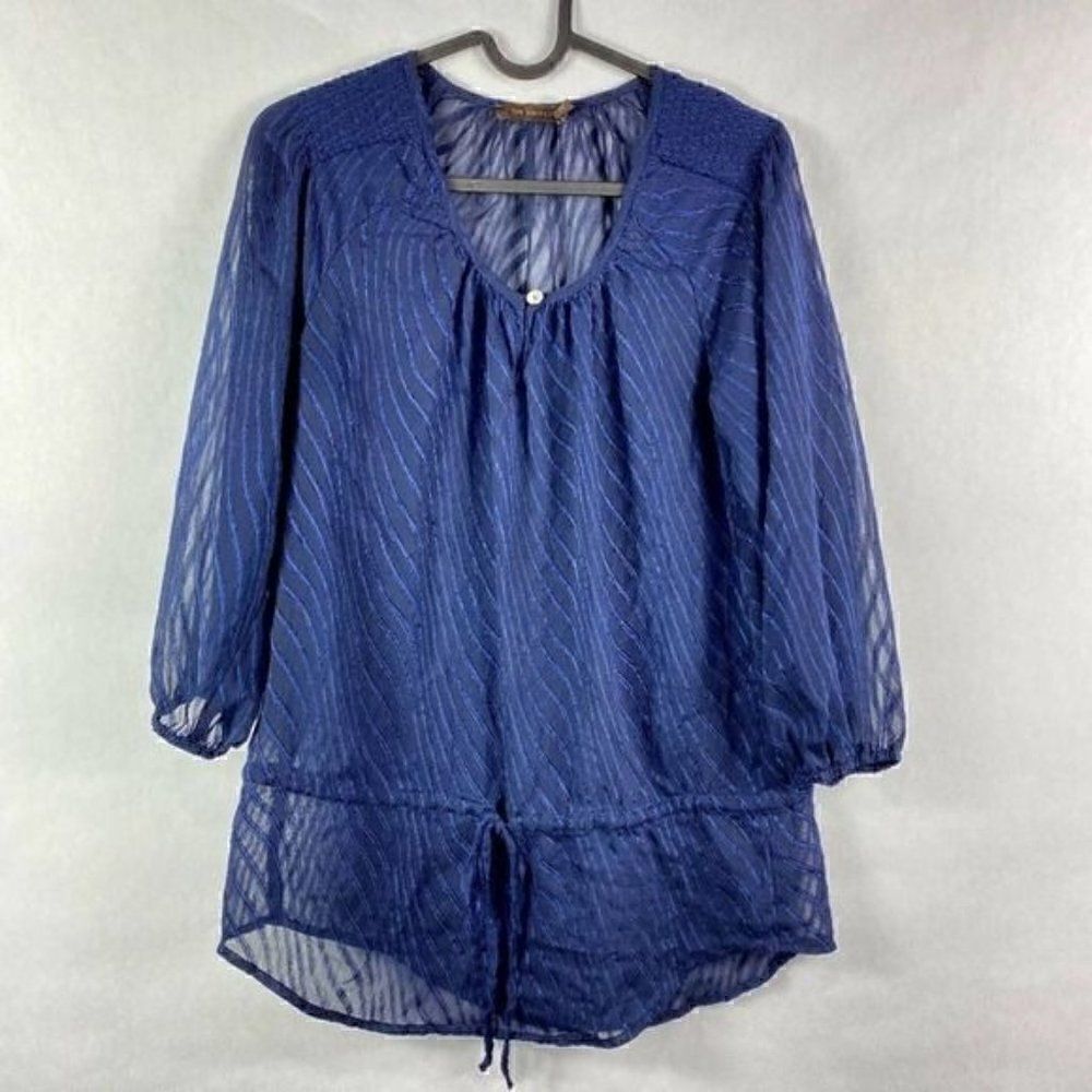 The Limited Long Sleeve Blouse Navy Blue Size XS
